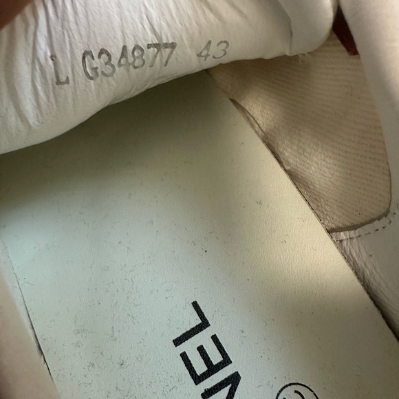 SOLD OUT 
Chanel Artistic White Sneakers with Red and Blue Accents - Picture 9 of 15